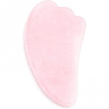 Plaque de raclage Gua Sha en Quartz Rose pour le visage