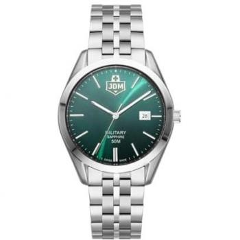 Montre JDM MILITARY Interlaken – Bracelets en Acier Argent (JDM‑WG023‑01)
