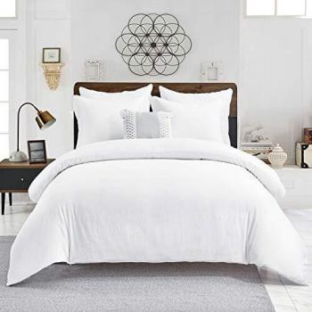 Parure da Letto WAVVE 240x220 cm in Bianco con Federa 80x80