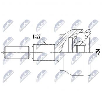 NTY NPZ-FR-057 Jeu complet de joints pour arbre de transmission