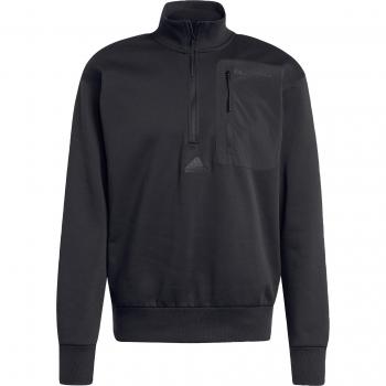 Adidas City Escape Fleece Half Zip Sweatshirt Black Male Size S