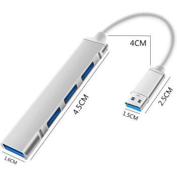 4-Port USB Docking Station aus Aluminium