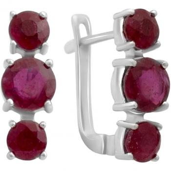 Orecchini Argentino Rubino 3,99 ct Rosso Fucsia
