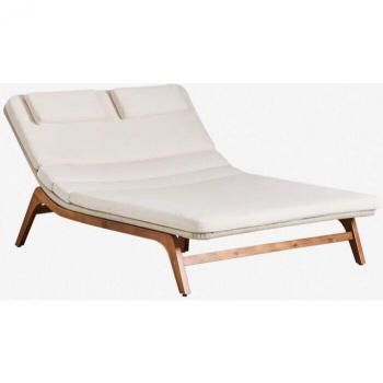Sklum Vejer Double Sun Lounger in Acacia