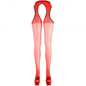 Collant Ouvert Rouge Cottelli avec Effet Jarretelles