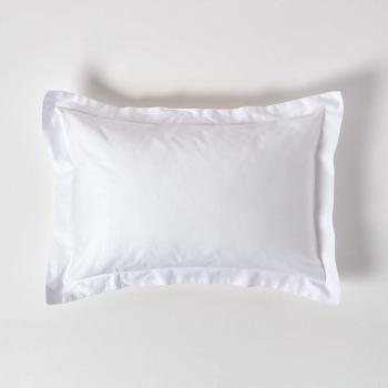 Homescapes White Organic Cotton Oxford Pillowcase 400 TC