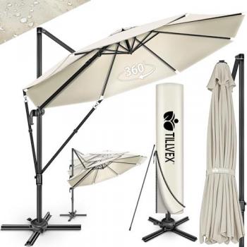 Tillvex Premium Alu Sonnenschirm mit Kurbel und UV-Schutz