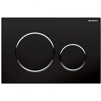 Plaque de commande Geberit Sigma20, noir/chrome 115.882.KM.1