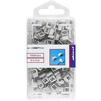 Express‑Schelle von Ritter – 4–7 mm – 100 Pack – Grau + Nagel