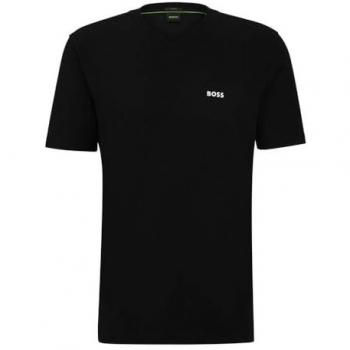 BOSS GREEN T-Shirt mit V-Ausschnitt Herren Schwarz