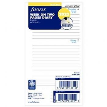Dual-Page Lined Weekly Organizer – Filofax Personal (2022)