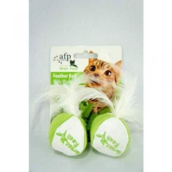 AFP Green Rush 2-Pack Catnip Feather Balls
