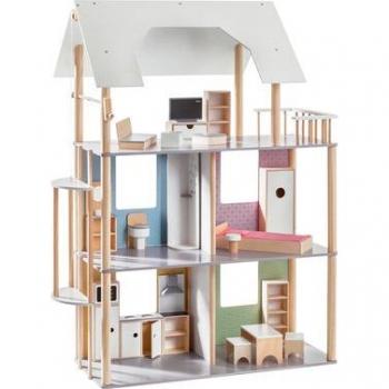 Casa delle bambole howa® con set di mobili per bambole fino a 30 cm