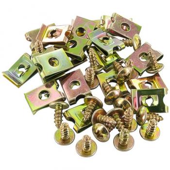 M4x10 Universal Verkleidungsschrauben Set, 20 Stück mit Klammer