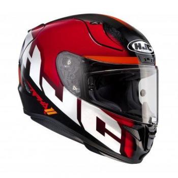 Motorradhelm HJC RPHA 11 MC1 in Schwarz/Rot – Größe M