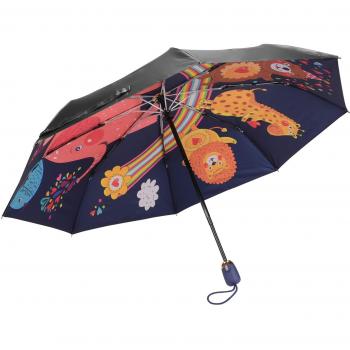 JOLIFILE Damen Regenschild kompakt leicht – 8‑Rippen Windfest‑Automatik
