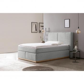 Komfortables Boxspringbett SHERWOOD mit Eichenfüßen