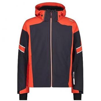 CMP Herren Kapuzenjacke Zip Stretch anthrazit/orange
