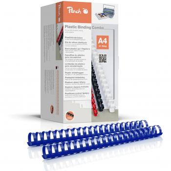 Peach PB428-04 Rückenteil für Bindungen – Plastik, A4, 270 Blatt, 50 Stück Blau
