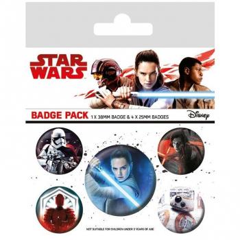 Pyramid – Star Wars: The Last Jedi – Pacchetto di Badges dei Protagonisti