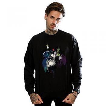Sudadera Disney Villanos para Hombre con Diseño de Boceto, Color Negro