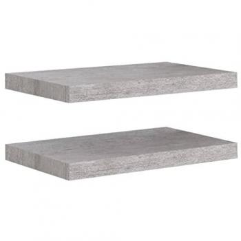 Concrete Grey Floating Wall Shelves