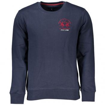 La Martina Chic Blue Crew Neck Embroidered Sweatshirt
