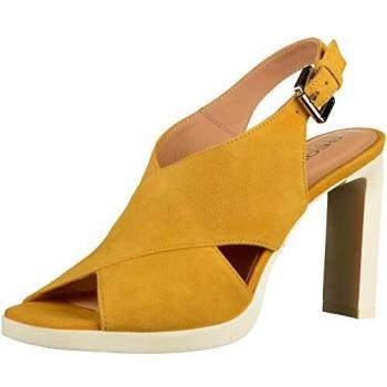 Geox D Jenieve D, Sandales Bout Ouvert Femme, Jaune