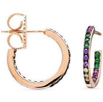 Pendientes Roa de plata 925 con baño de oro rosa