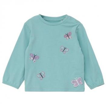 S. Oliver Shirt langarm mit Applikationen Schmetterlinge 74