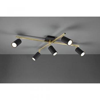 Trio Marley 5er Spot schwarz-matt-messing GU10