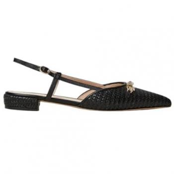 Ballerine Twinset Slingback Intrecciato Colore Nero