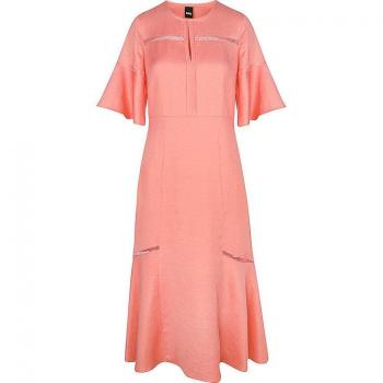 BOSS DILEINA Maxikleid in Pink, Größe 40, Regular Fit