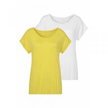 Vivance Kurzarmshirt »mit Gummizug im Bund«, aus weichem Viskose-Stretch