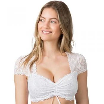 Damenbluse Jasmin Stockerpoint, Größe 46, weiß – 75 % Baumwolle, 25 % Elastan