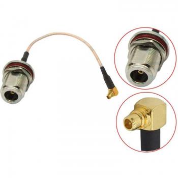 Cable conector MMCX A N (hembra a macho) con pigtail RG316 y antenas AP coaxiales (2 unidades)