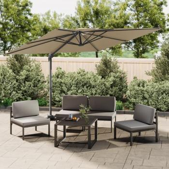 Parasole de jardin VidaXL, double toit, cantilever, 400 × 300 cm
