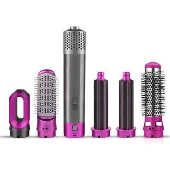 SilkFlow 5‑in‑One Air Styler Kit (Dryer, Comb, Iron, Curl, Brush)
