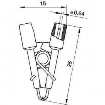 Micro-smd clip 1 Morsetto a coccodrillo Connettore 0,64 mm cat i Nero