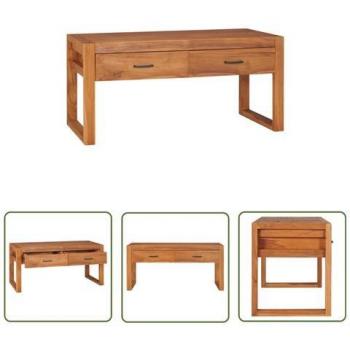 Meuble TV design en bois de teck Doc&et² – 100×40×45 cm