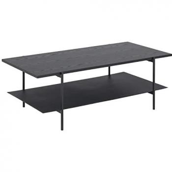 Table basse 2 niveaux en mélaminé et métal