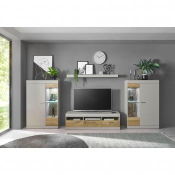 INOSIGN Wohnwand SCARA, 4 Elemente, Softclose-Funktion in Kieselgrau
