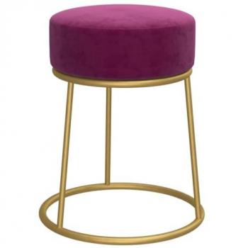 Asiento Redondo en Terciopelo Morado Vidaxl