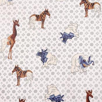 Cotton Patchwork Fabric 50x140CM Vintage Japanese Animals