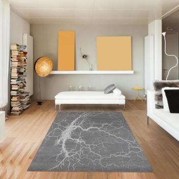 Tapis rectangulaire 250x300 cm FUSION 2 Gris en laine