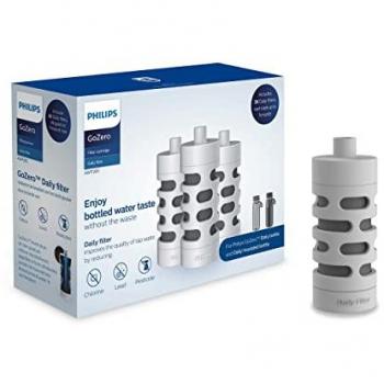 Philips GoZero Daily Filtro Acqua, 3 Pezzi, Bianco