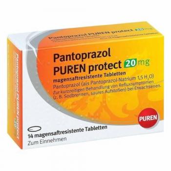 Pantoprazol PUREN protect 20 mg magensaftresistente Tabletten 14 Stück