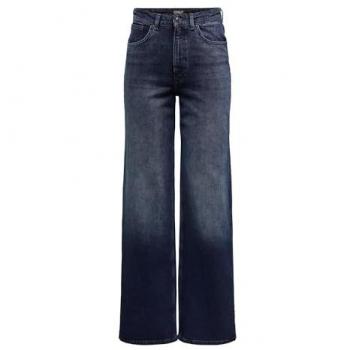 ONLY – Juicy – Jean ample à taille haute – Bleu foncé (femelle)