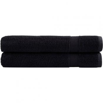 Serviettes de bain haut de gamme SOLUND 2 pcs noir 600 g/m²
