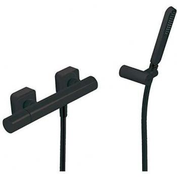 Grifo de ducha Loft Colors con soporte orientable negro mate